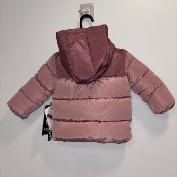 NWT Reebok Dusty Rose Pink Puffer Jacket 12M - Picture 3 of 4